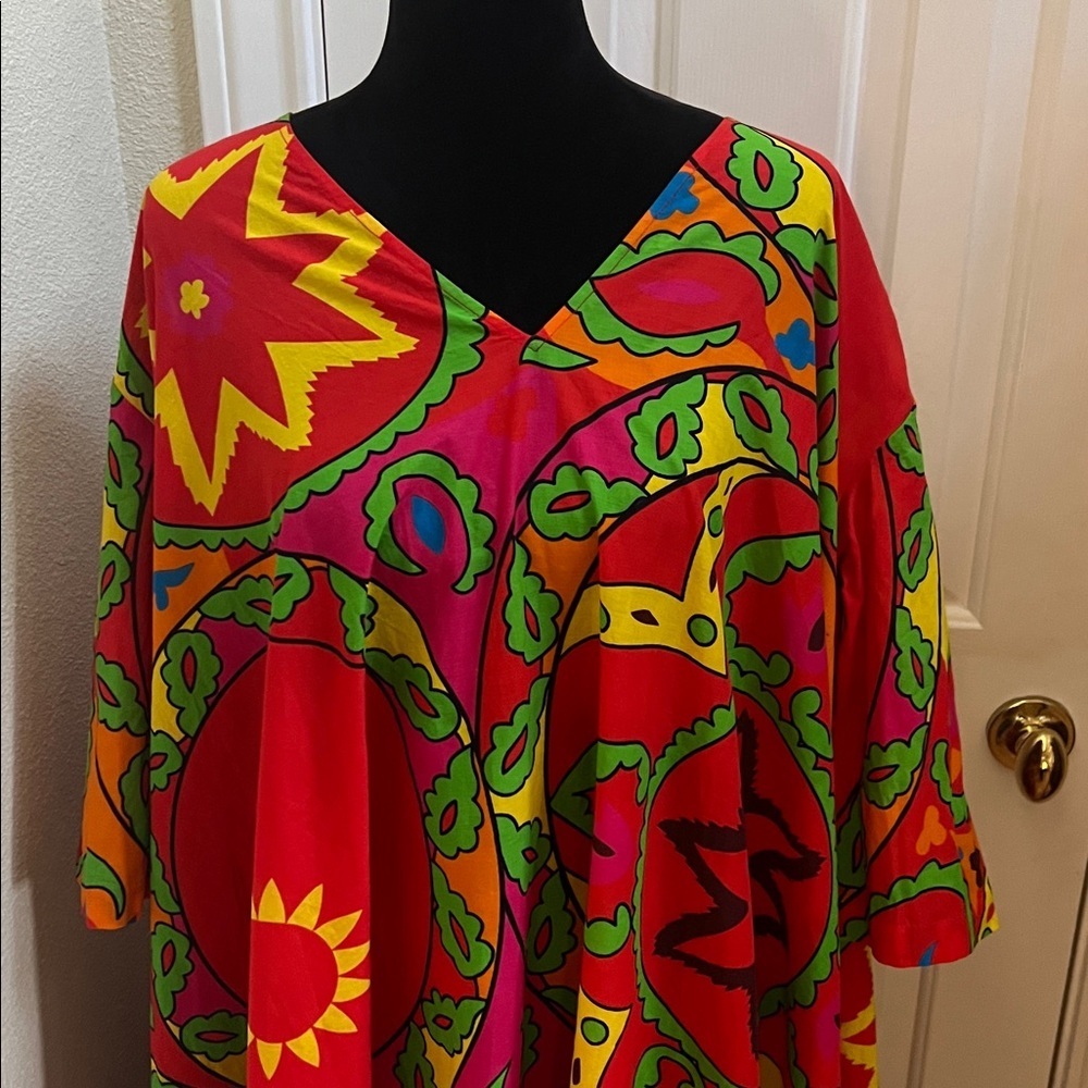 Rhode Resort Dress mid century modern print one size red - Picture 2 of 10